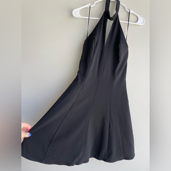 Amanda Uprichard halter black mini fit and flare dress revolve - Picture 2 of 11